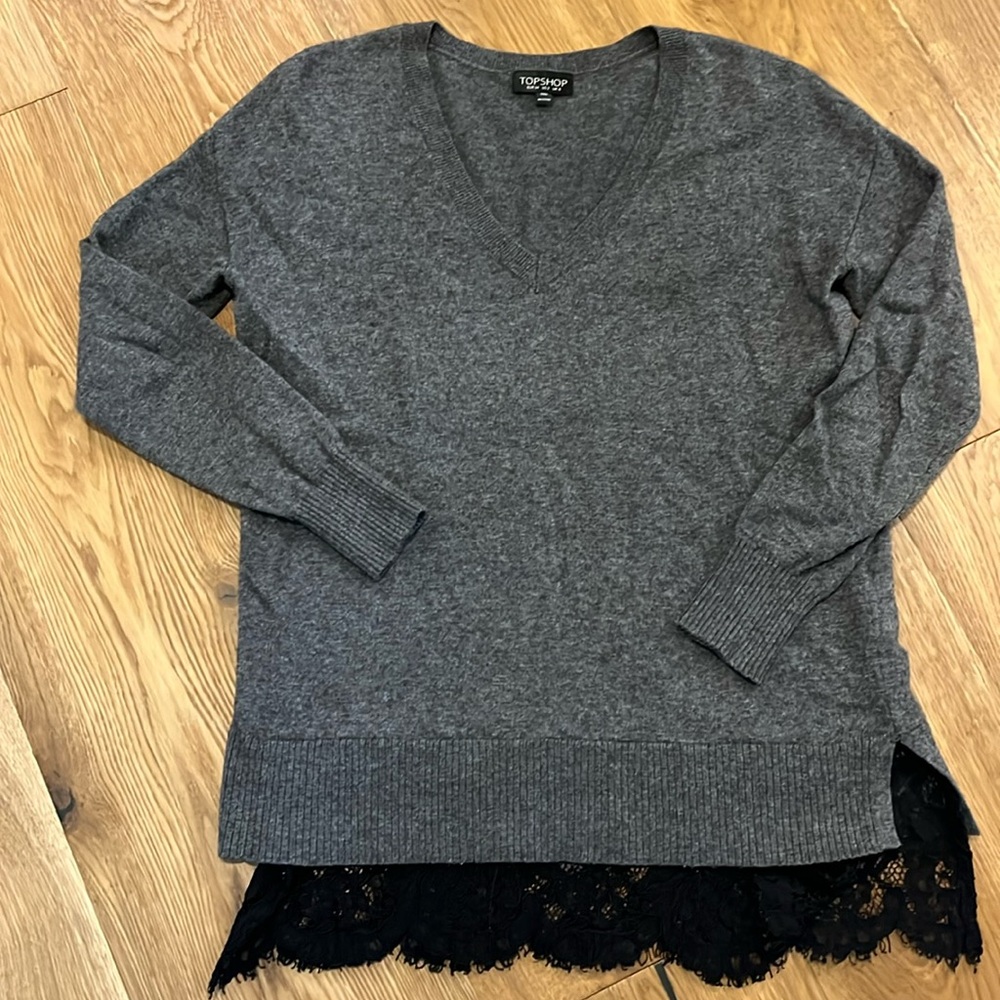 TopShop tunic V neck sweater